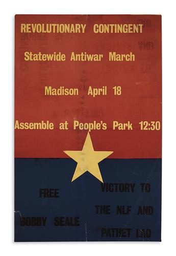 (BLACK PANTHERS.) Revolutionary Contingent Statewide Antiwar March . . . Free Bobby Seale, Victory to the NLF and Pathet Lao.